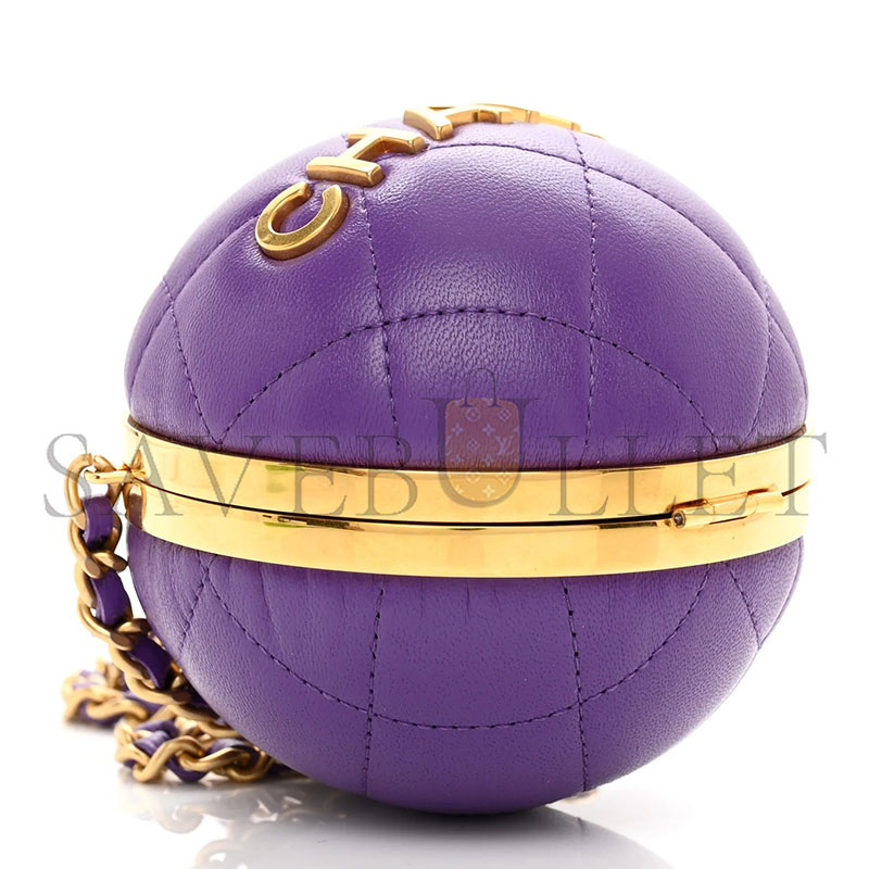 CHANEL 22 SPHERE MINAUDIERE QUILTED LAMBSKIN (9*9*9cm)